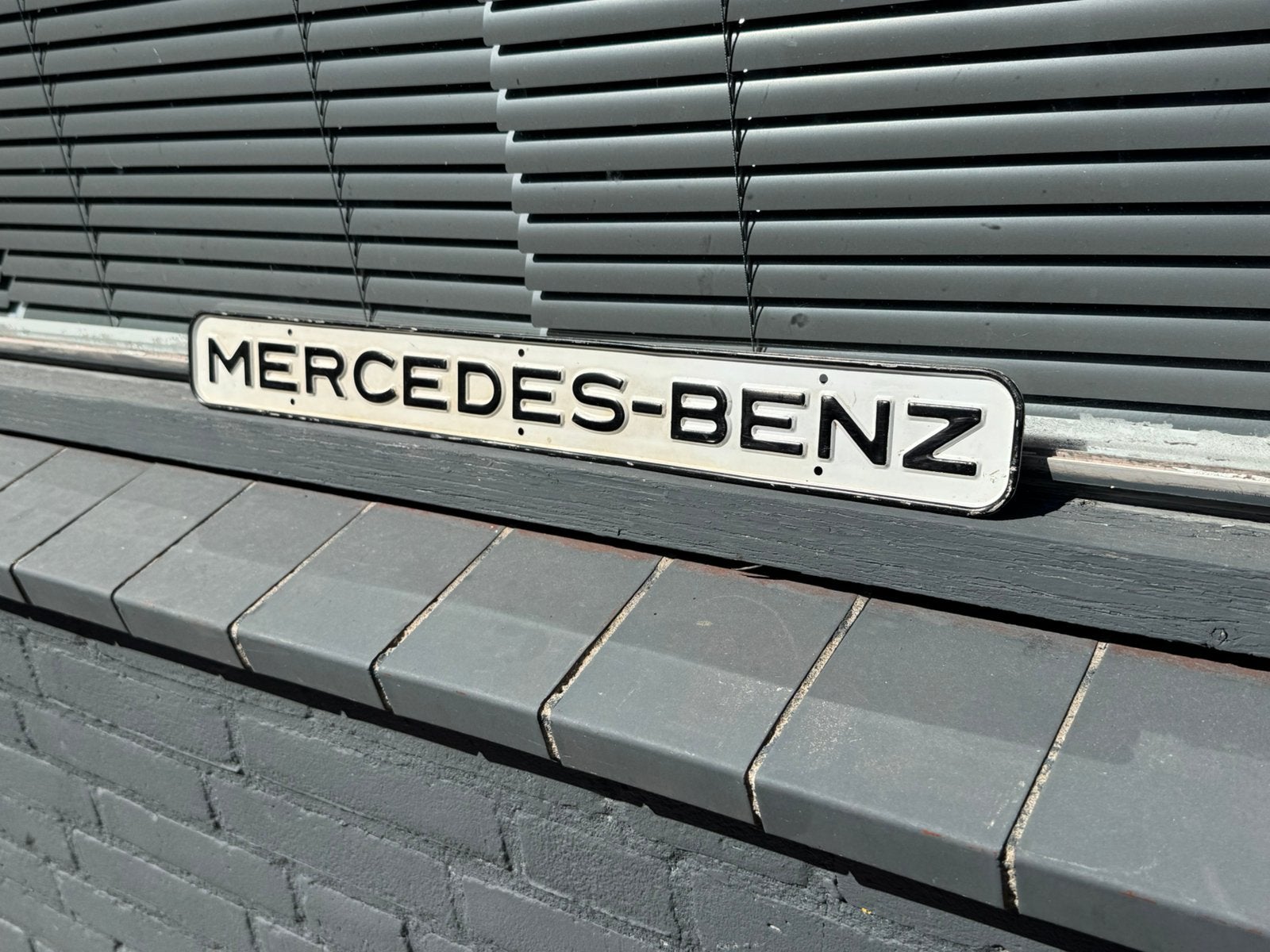 Mercedes-Benz MB oud reclamebord, Verzamelen, Ophalen of Verzenden, Gebruikt, Reclamebord