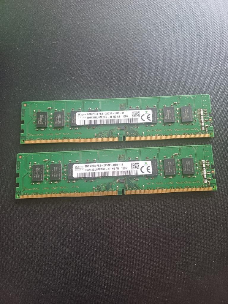 2x 8gb pc4 2133 desktop ram, Computers en Software, RAM geheugen, Ophalen, Desktop