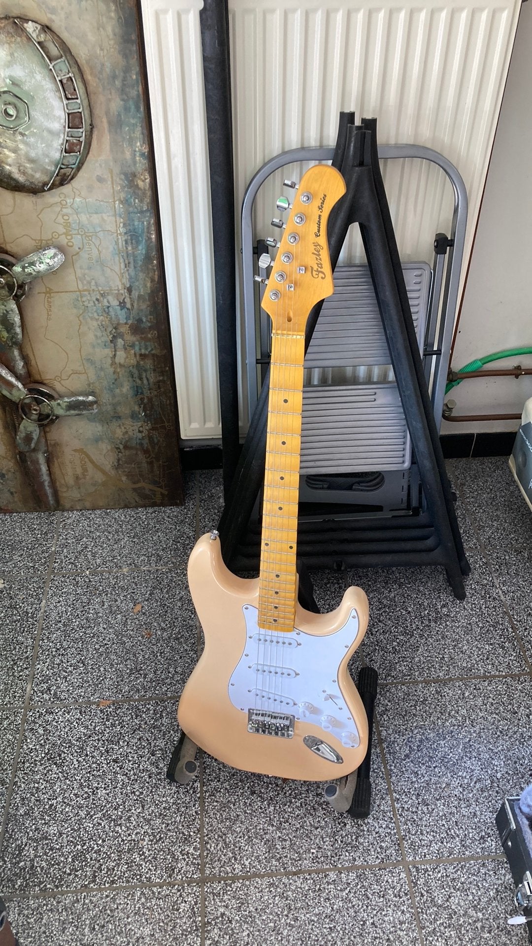 Fazley Fury FST630VWH-MSC Elektr Gitaar (Scalloped Neck), Enlèvement, Comme neuf