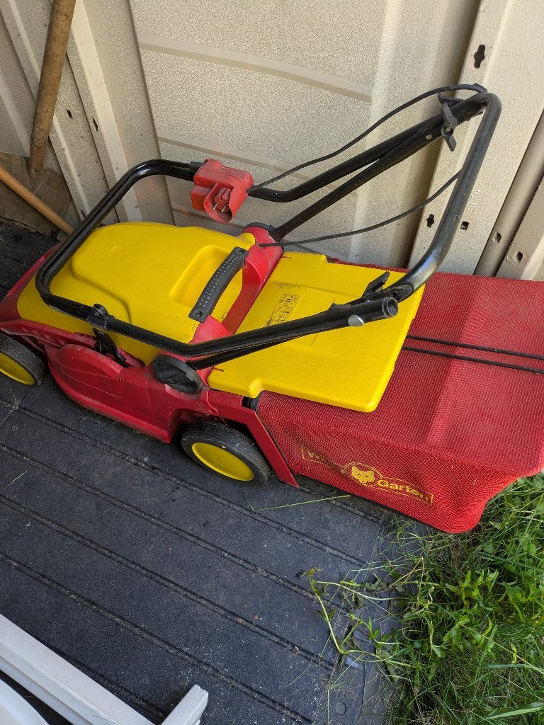 Grasmaaier Wolf Garten, Tuin en Terras, Grasmaaiers, Ophalen, Cirkelmaaier, Gebruikt, Elektrische grasmaaier
