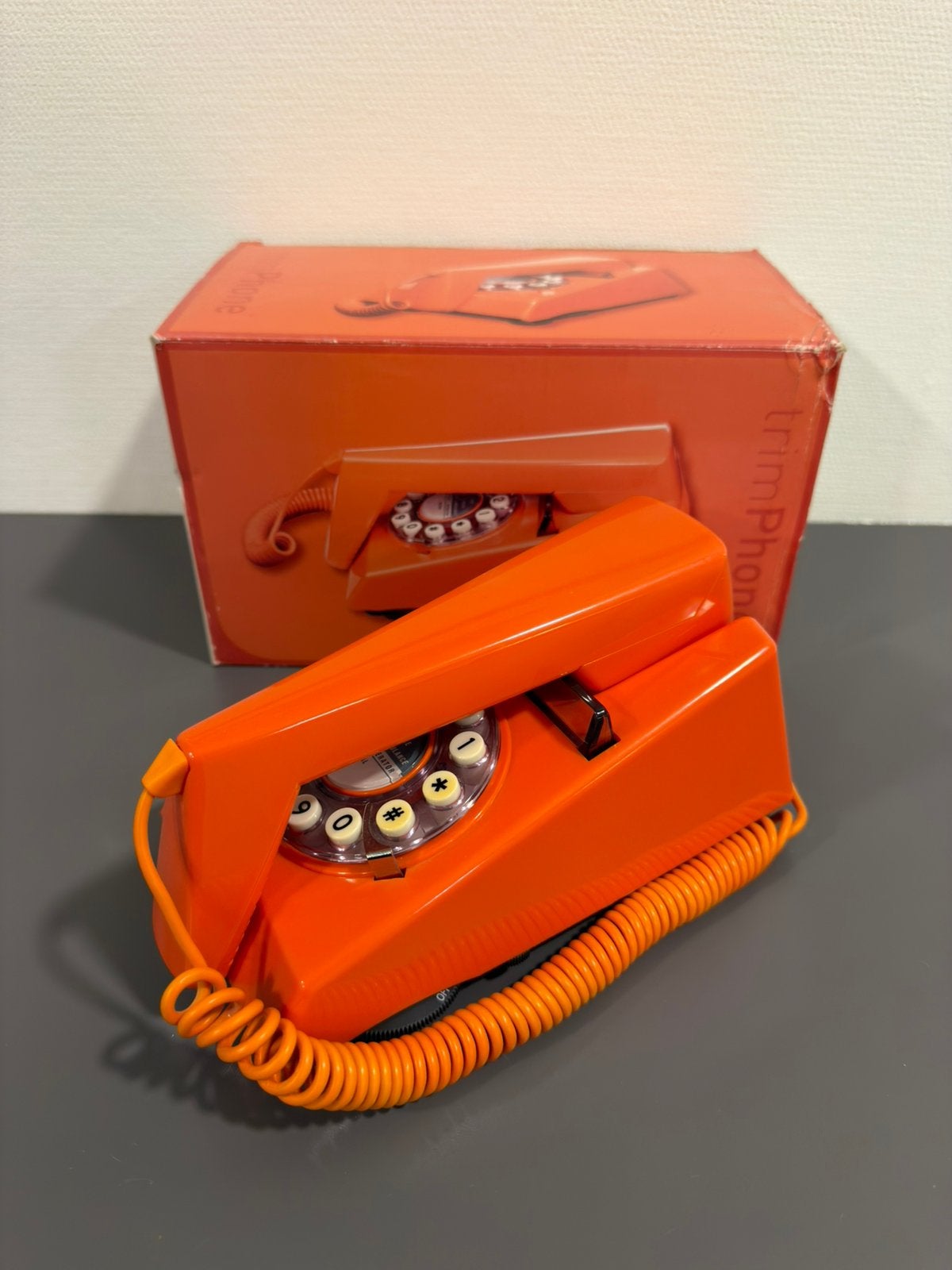 Trimphone retro oranje space age telefoon, Ophalen of Verzenden