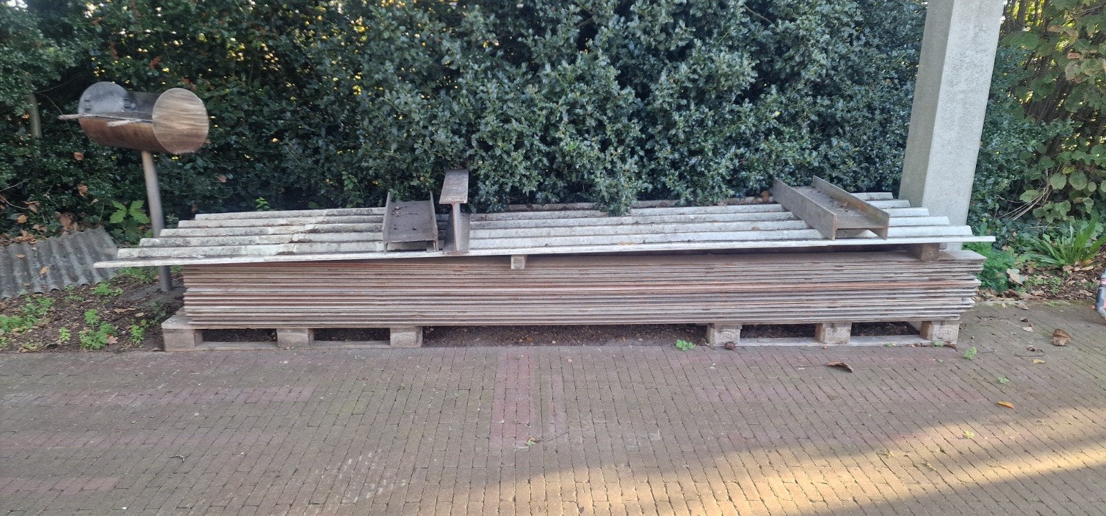 afzelia houten terrasplanken, klein 40m², Tuin en Terras, Ophalen, Gebruikt, Hout