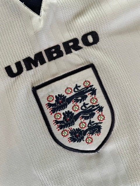 Voetbalshirt retro England 1996, Maat L, Ophalen of Verzenden, Gebruikt, Shirt