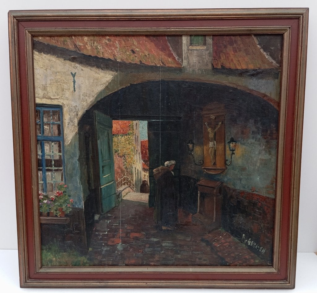 PEINTURE FRANZ VAN GENESEN (1887-1945), Antiquités & Art, Enlèvement, Signé, Peinture à l'huile, Toile