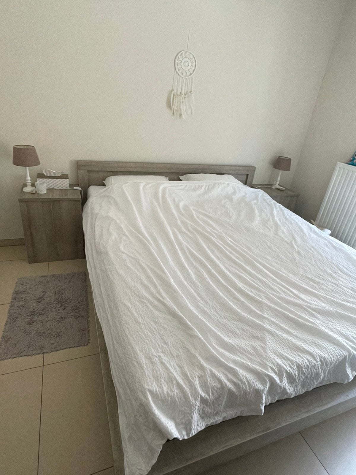 Bed 180x220, 2 verstelbare lattenbodems, Huis en Inrichting, Slaapkamer | Complete slaapkamers, Ophalen, Gebruikt, Tweepersoons