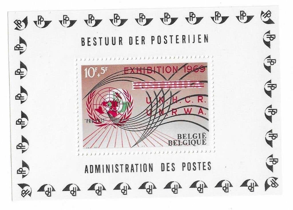 Belgische postzegels  -  Exhibition 1969 UNHCR, Postzegels en Munten, Postzegels | Europa | België, Verzenden, Postfris
