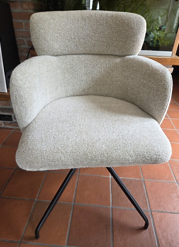 Petit fauteuil d'appoint beige NEUF, Maison & Meubles, Fauteuils, Neuf, Enlèvement