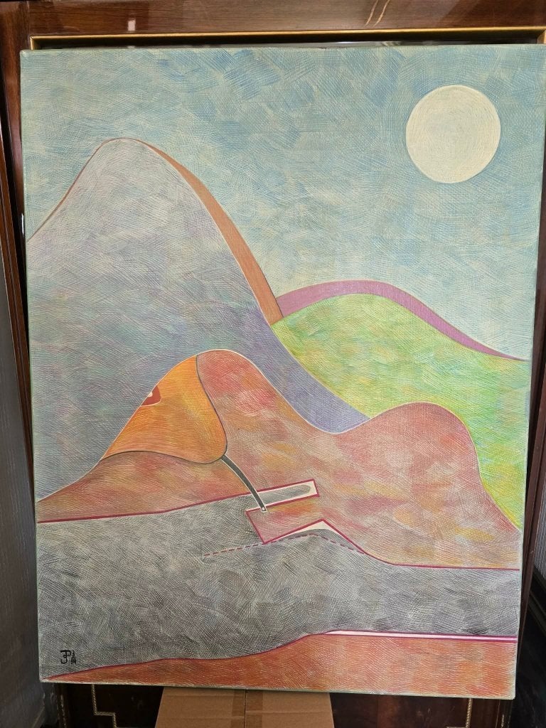 Peter de Glas "vrouw in dimmentie" 1984, Antiek en Kunst, Ophalen