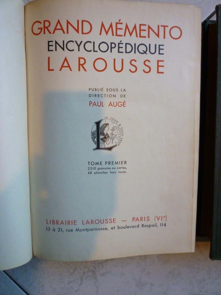 LA ROUSSE, Livres, Encyclopédies, Enlèvement ou Envoi