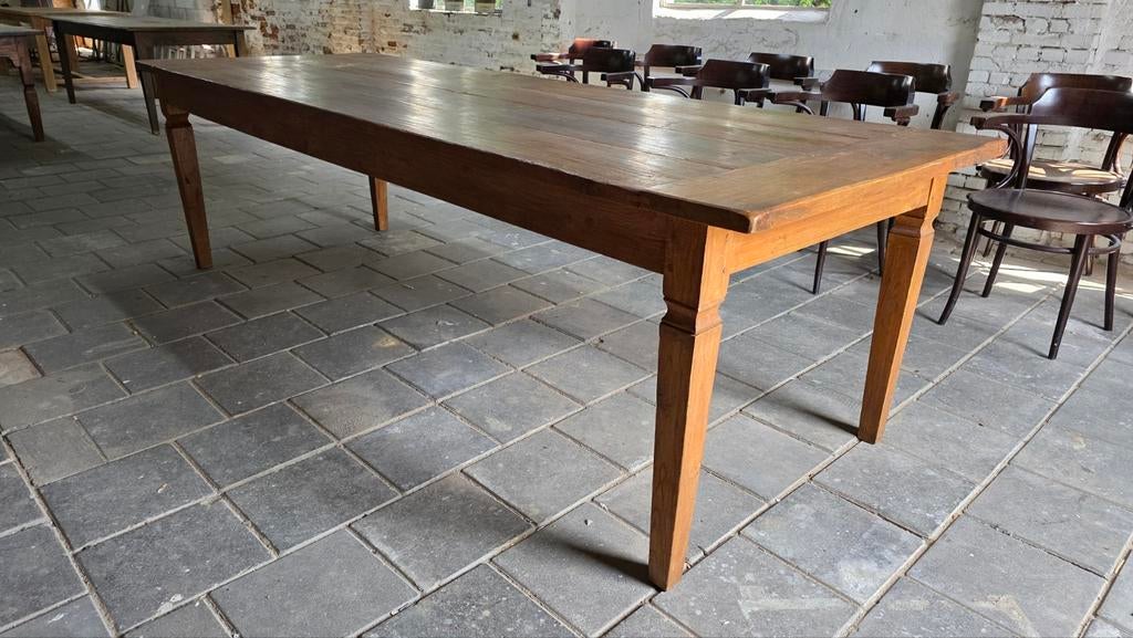 Authentieke boerentafel 280 cm, Maison & Meubles, Tables | Tables à manger, Utilisé, Enlèvement ou Envoi