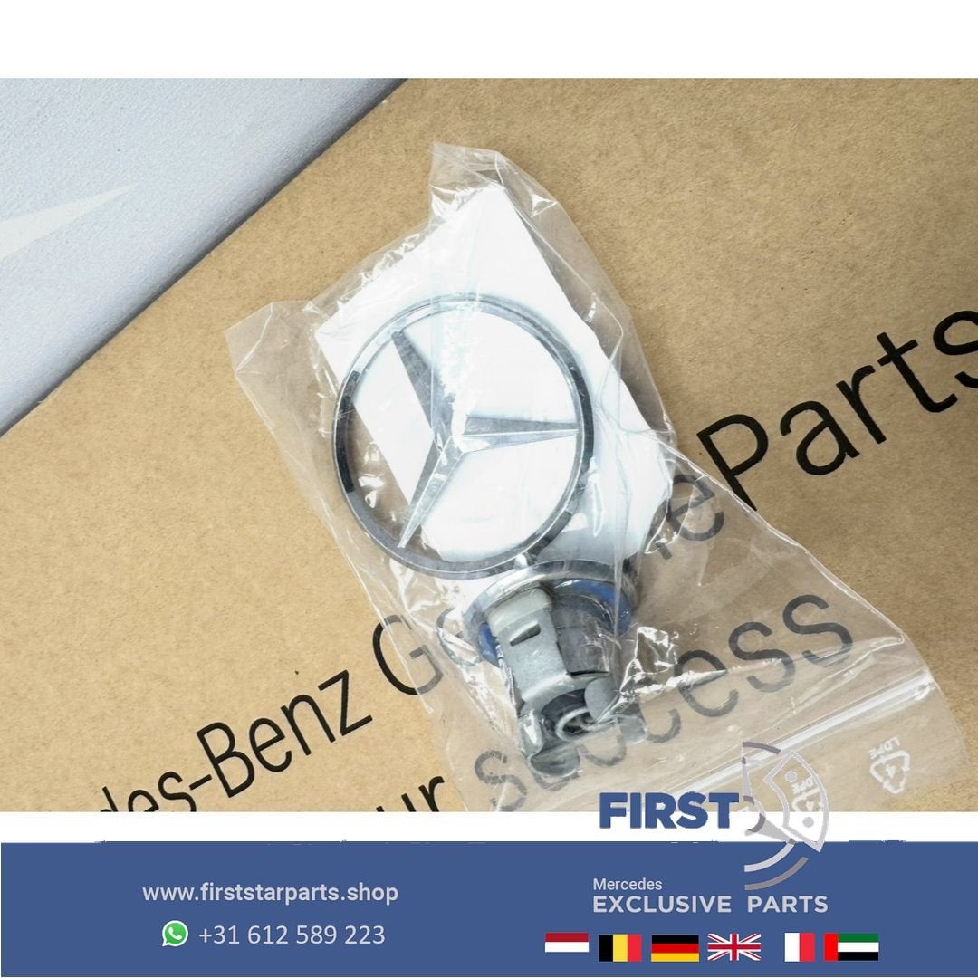 Mercedes STAANDE STER CHROOM motorkap logo embleem METAAL AM, Gebruikt, -, Ophalen of Verzenden, -