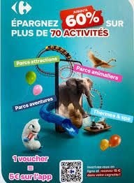 Action épargne Carrefour Activités Parcs à thème et Thermes, Tickets & Billets