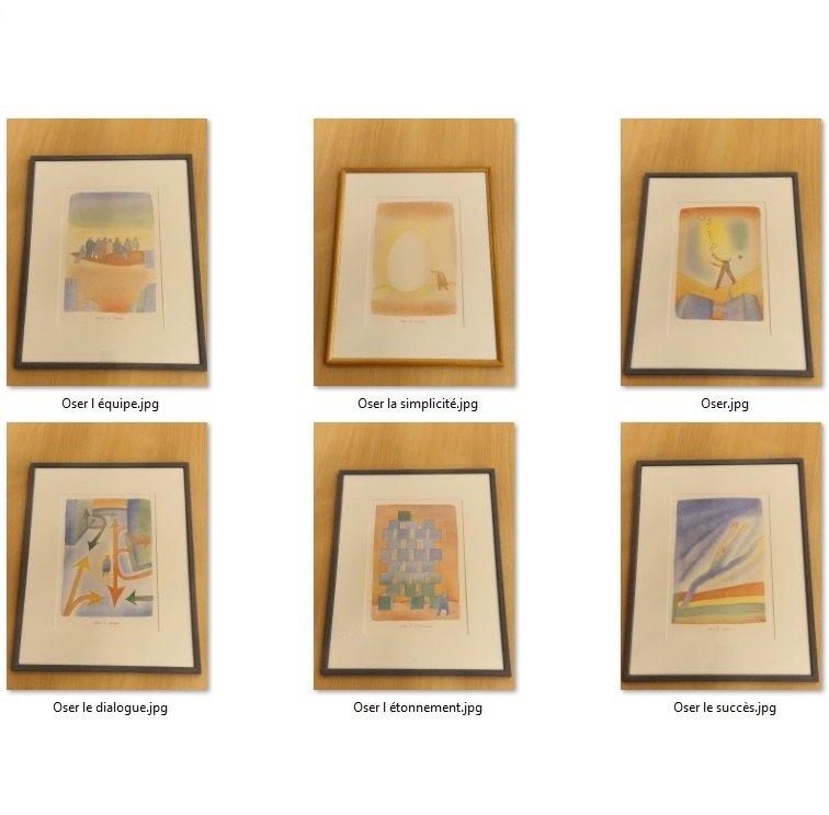 Originele lithografie Folon - titel 'Oser' - complete serie, Ophalen of Verzenden