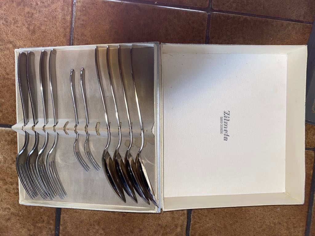 Bestek vork/lepel, Huis en Inrichting, Keuken | Bestek, Ophalen, Gebruikt, Bestekset, Inox of Chroom