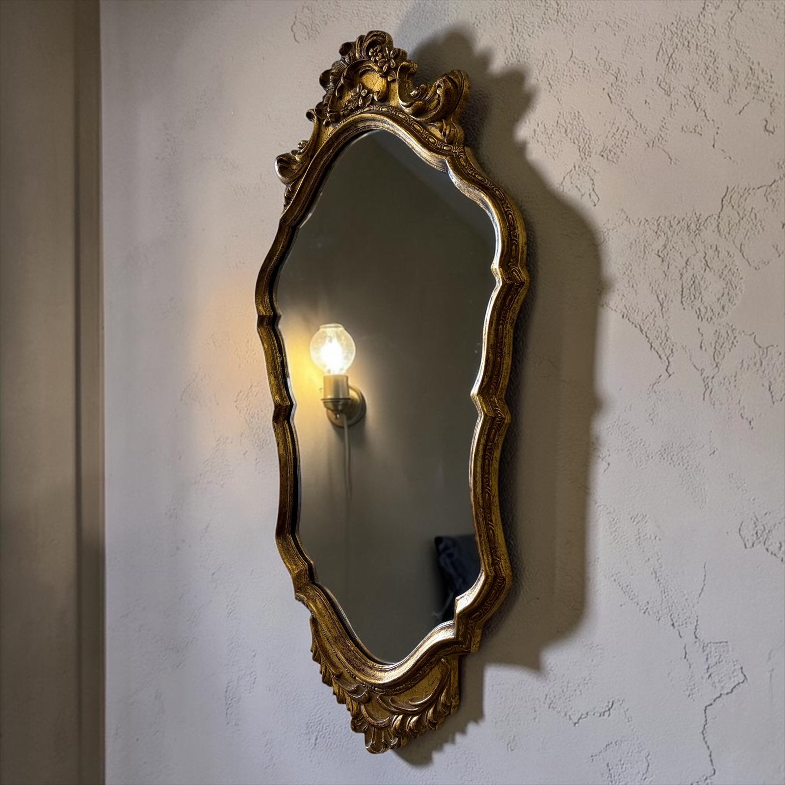 Miroir doré vintage, Antiquités & Art, Envoi