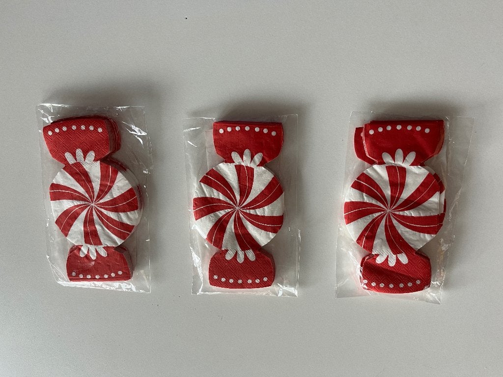 48 servetten in vorm van snoep, Diversen, Vlaggen en Wimpels, Ophalen, Nieuw