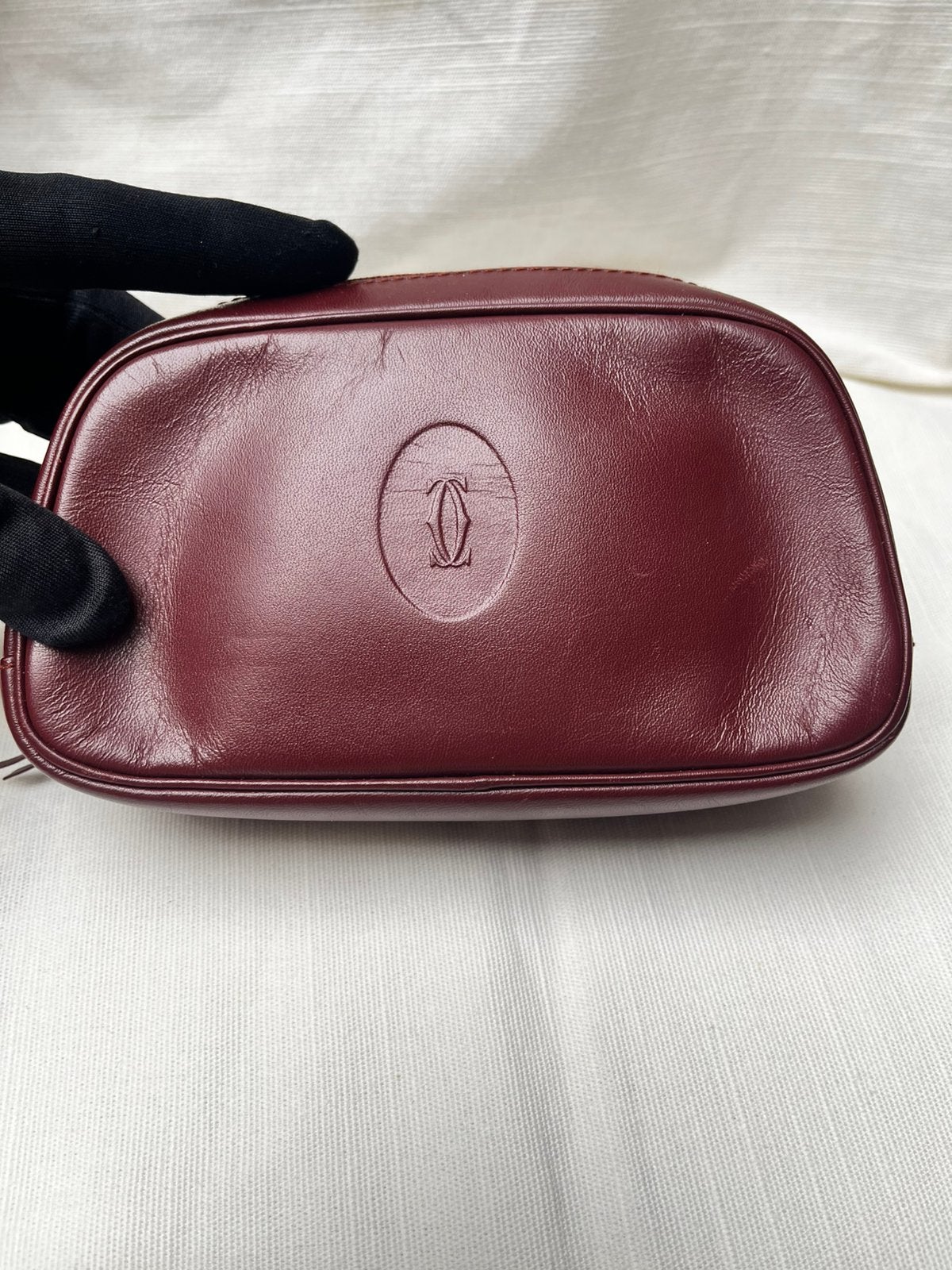 Vintage Cartier Must de Cartier toilettas / clutch, Handtassen en Accessoires, Ophalen of Verzenden, Gebruikt