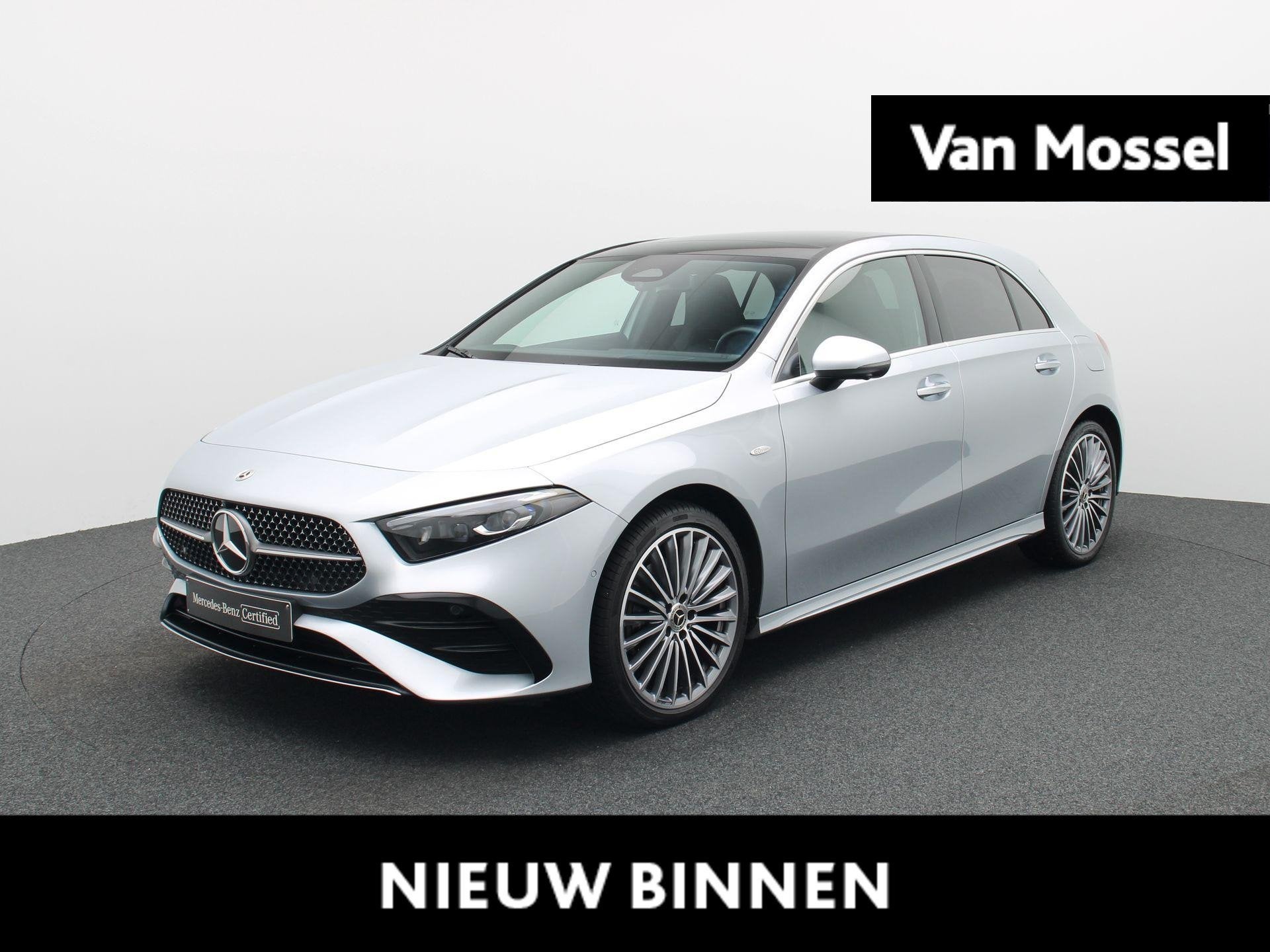 Mercedes-Benz A 250 e AMG Line + MULTIBEAM LED + PANO DAK +, Auto's, Dealer onderhouden, Stof, Gebruikt, Zwart