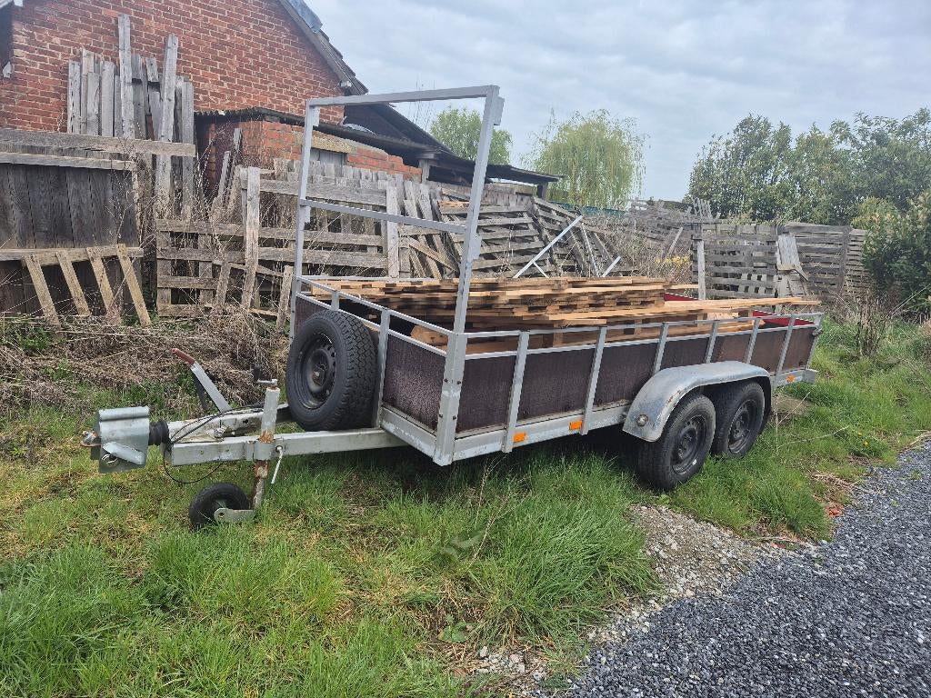Dubbelas aanhangwagen VEPA 2000kg, Ophalen, Gebruikt