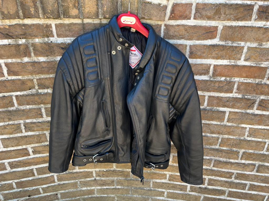 Retro lederen motovest Richa 54maat, Motoren, Ophalen, Tweedehands, Heren, Jas | leer