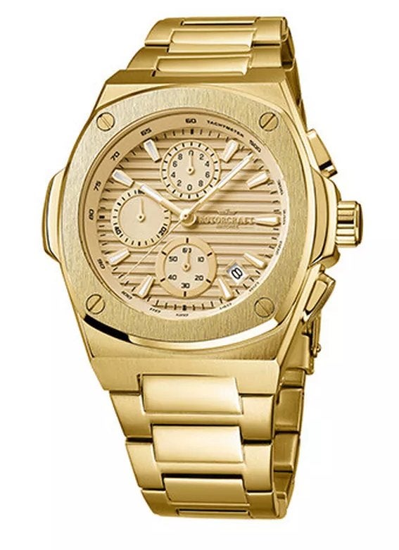 Rotorcraft Arcane Sport Chrono RC5005 t.w.v € 549-,, Staal, Staal, Polshorloge, Nieuw
