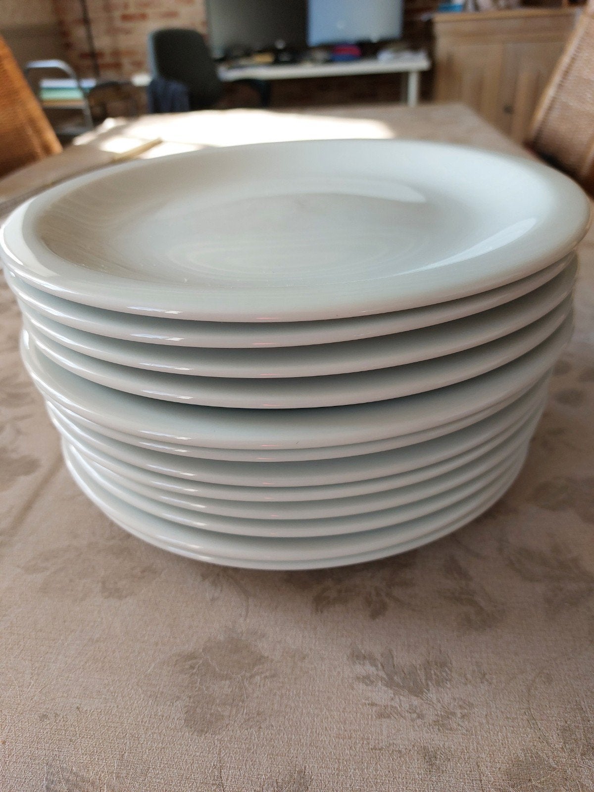 12assiettes plate,12 assiettes profondes en porcel d'hôtel, Maison & Meubles, Cuisine | Vaisselle, Enlèvement, Assiettes(s)