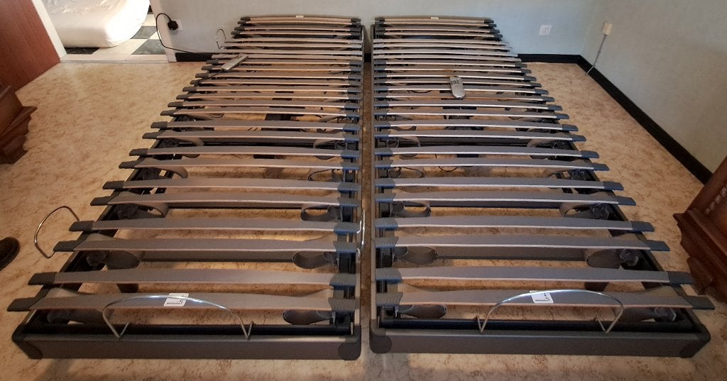 2 x elektrische lattenbodem 90x220cm, Huis en Inrichting, Ophalen, Gebruikt, 90 cm, Tweepersoons