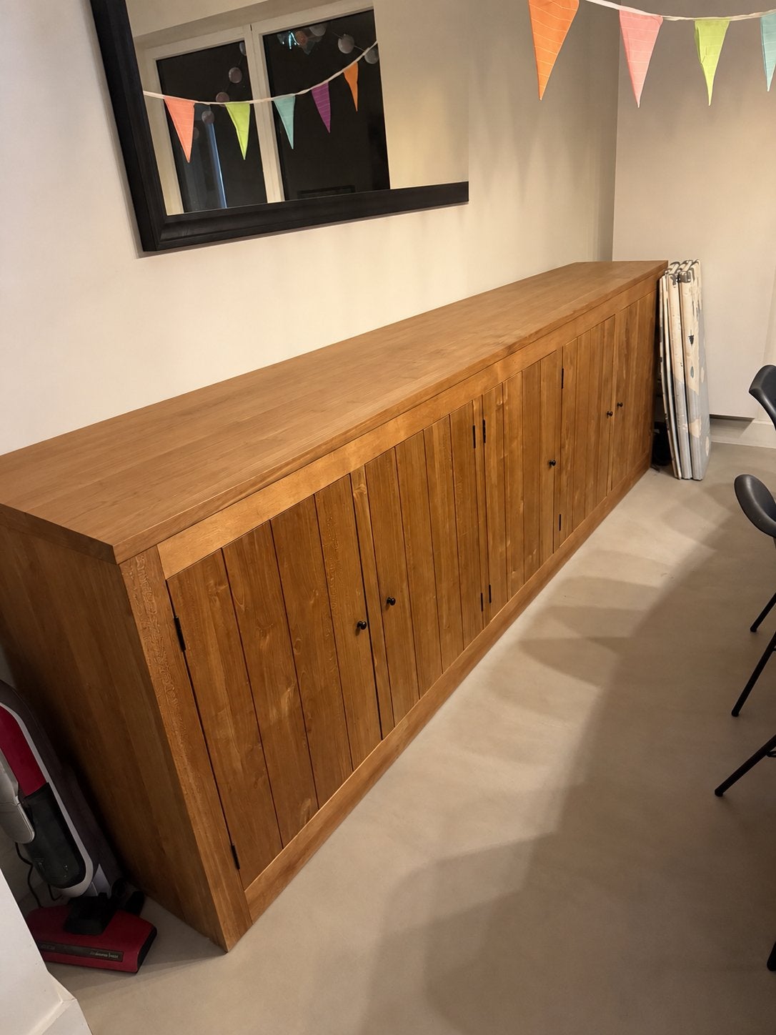 Massief eiken dressoir uit 1 stuk, Enlèvement, Comme neuf