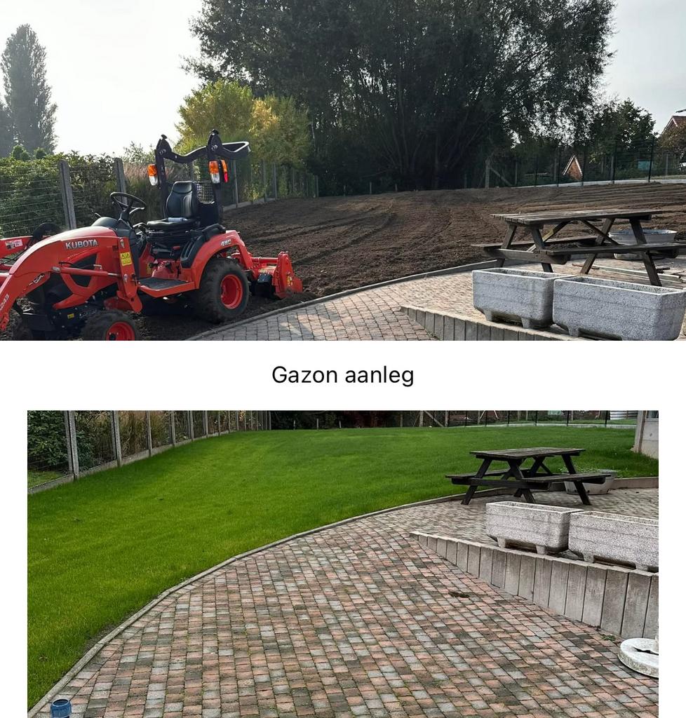Gazon aanleg, Ophalen