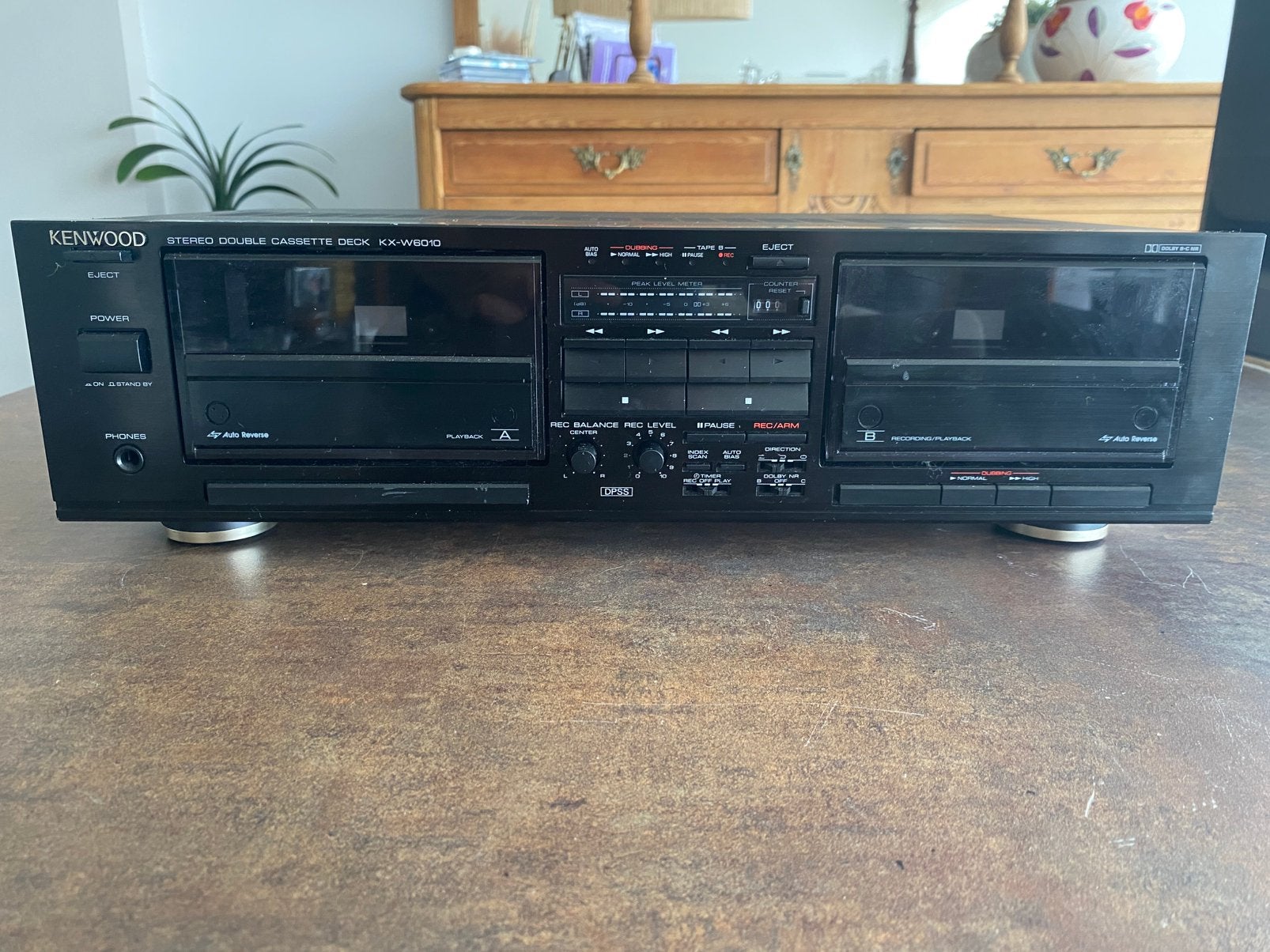 Kenwood KX-W6010 dubbel cassettedeck., TV, Hi-fi & Vidéo, Decks cassettes, Enlèvement ou Envoi, Double, Kenwood, Commandes tactiles