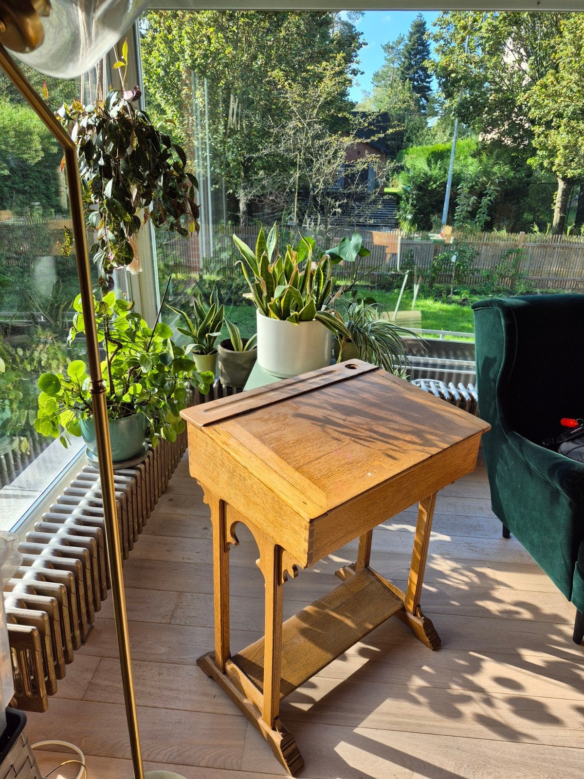 Vintage lessenaar, Bureau d'écolier, Vintage, Enlèvement, Bois