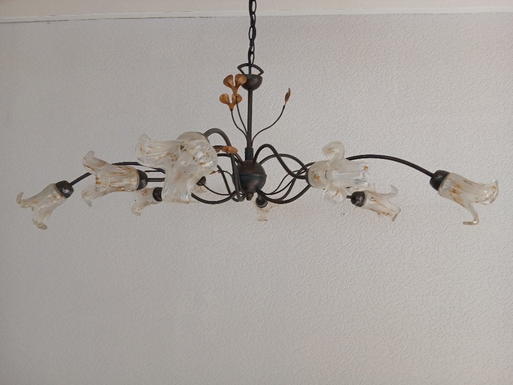 Lustres, Maison & Meubles, Lampes | Lustres, Enlèvement, Comme neuf, Verre, Contemporain