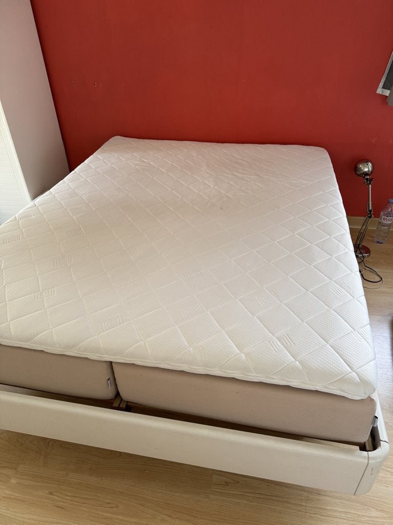 matelas double lit séparés (160x200) + surmatelas, Maison & Meubles, Matelas, Comme neuf, Enlèvement, 200 cm
