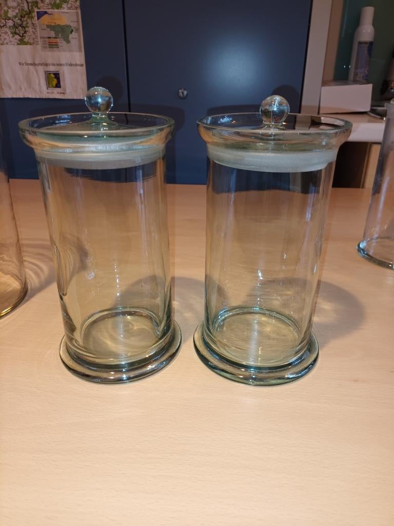 Bocaux verre avec couvercle style apothicaire en lot, Enlèvement