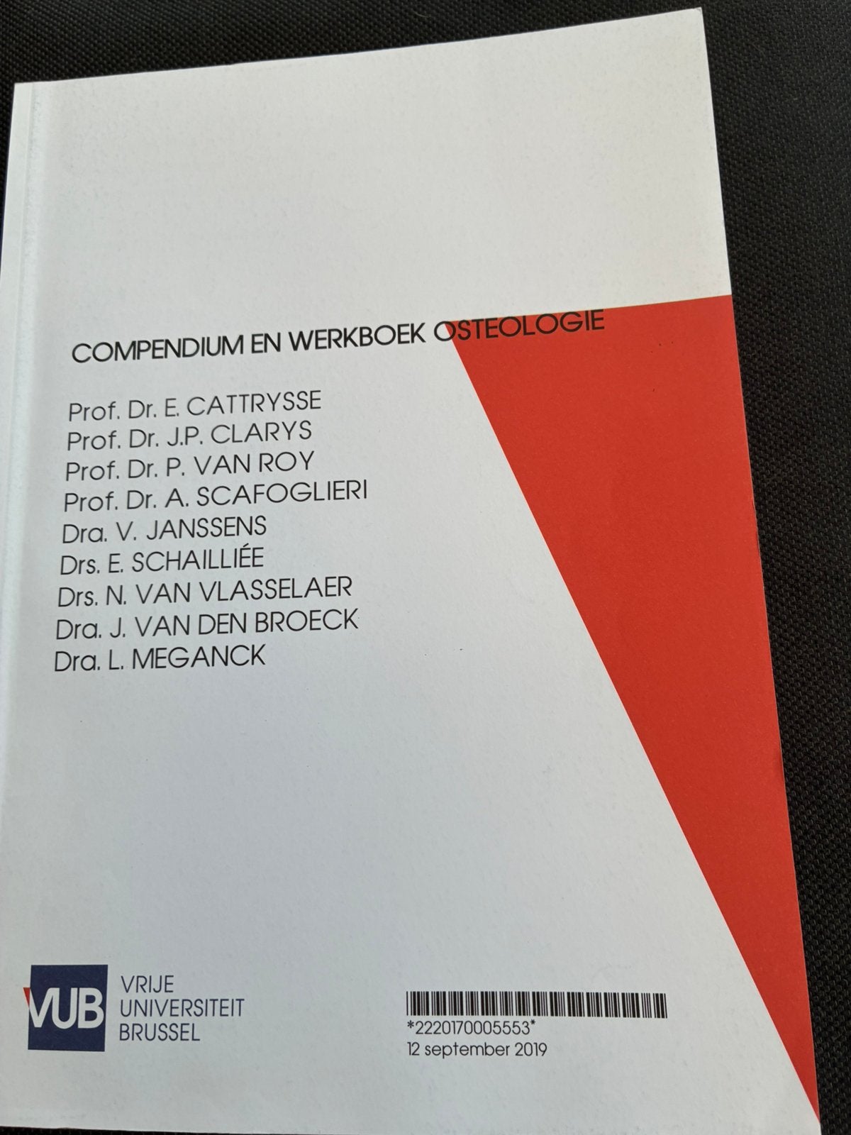Compendium en werkboek osteologie, Enlèvement, Comme neuf