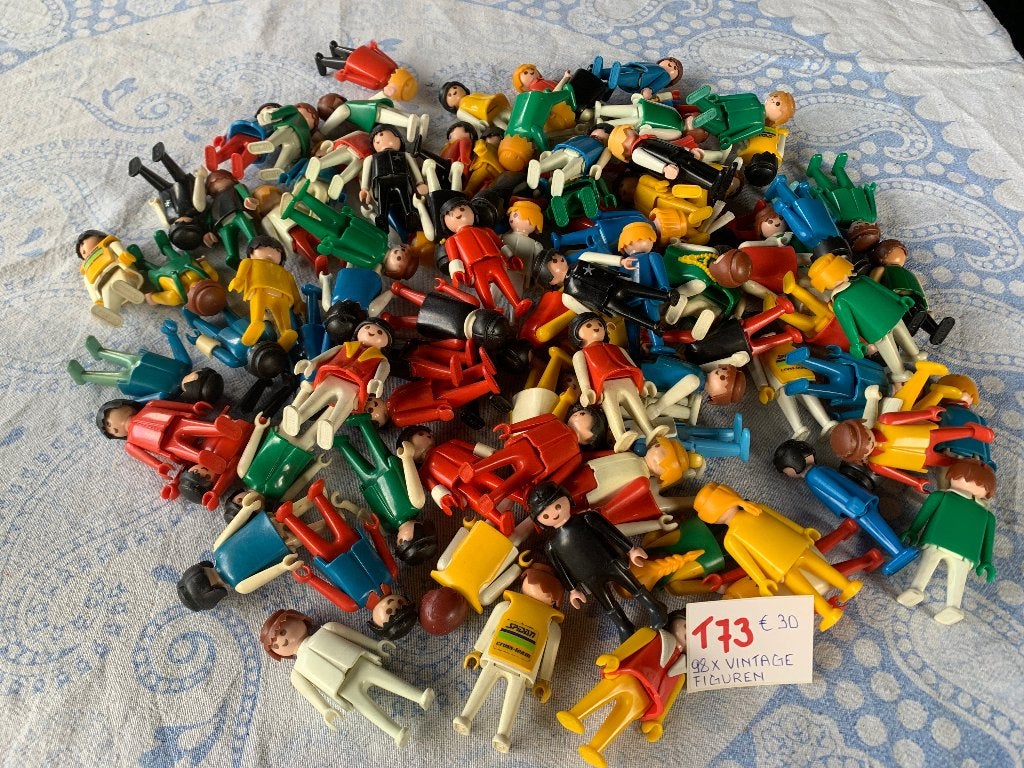 PLAYMOBIL T73: SUPERLOT 98 VINTAGEFIGUREN, Ophalen of Verzenden, Gebruikt, Losse onderdelen, Figuren