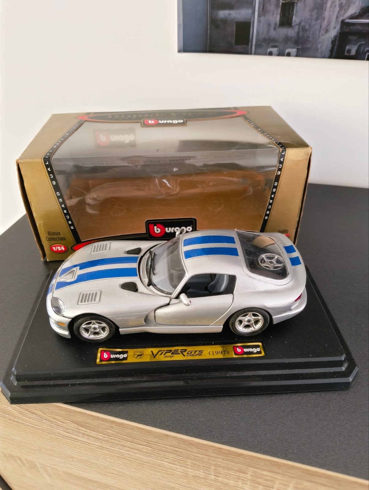 Bburago Dodge Viper GTS Coupé (1997) – 1:24, Ophalen of Verzenden, Auto