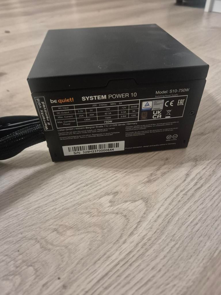 Alimentation 750 watts be quiet modèle System power 10, Enlèvement ou Envoi