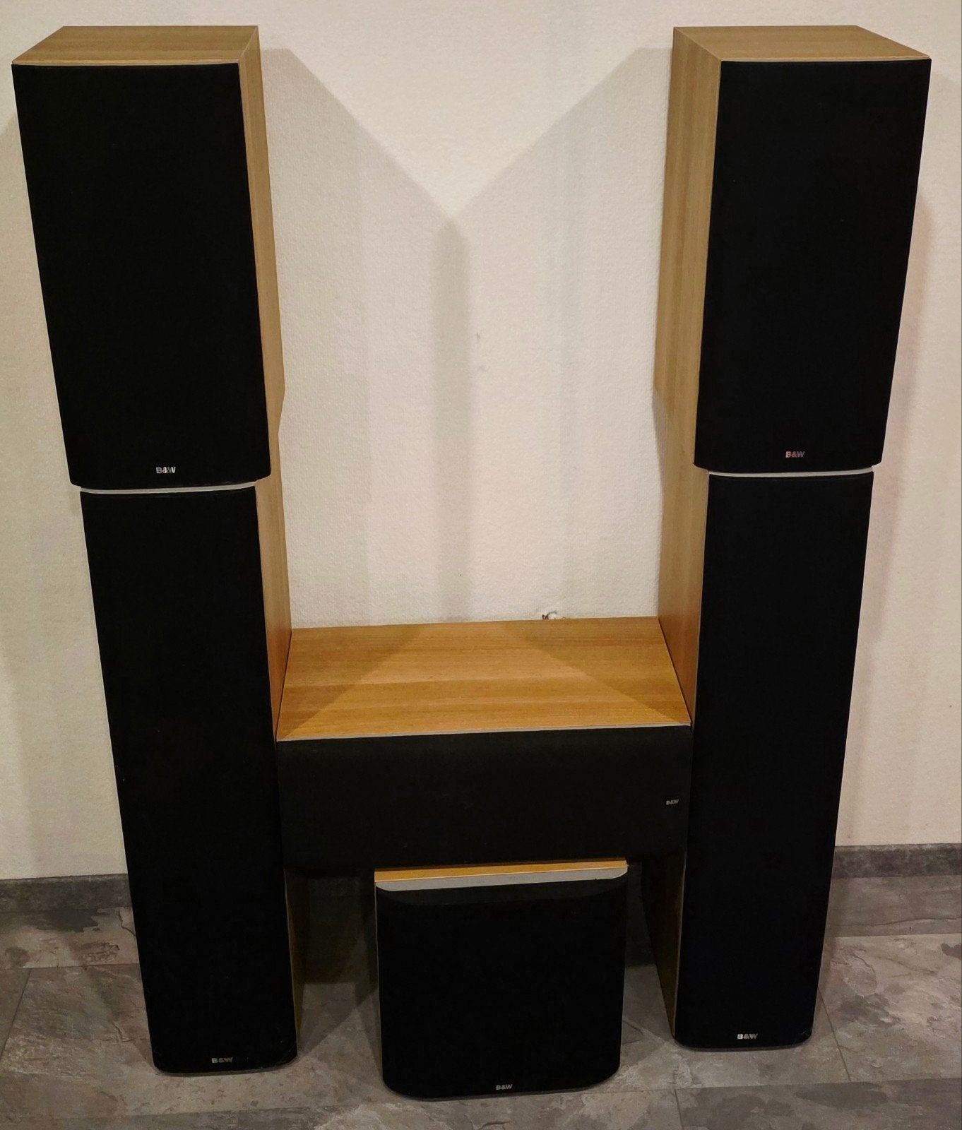 Bowers & Wilkins - Home Cinéma 5.1 Série 600 S3 + ASW675, TV, Hi-fi & Vidéo, Enlèvement, Comme neuf, Système 5.1, Autres marques