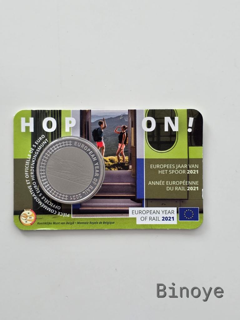 5 euro Belgique 2021 Coincard effet lenticulaire, Enlèvement ou Envoi, Belgique, 5 euros