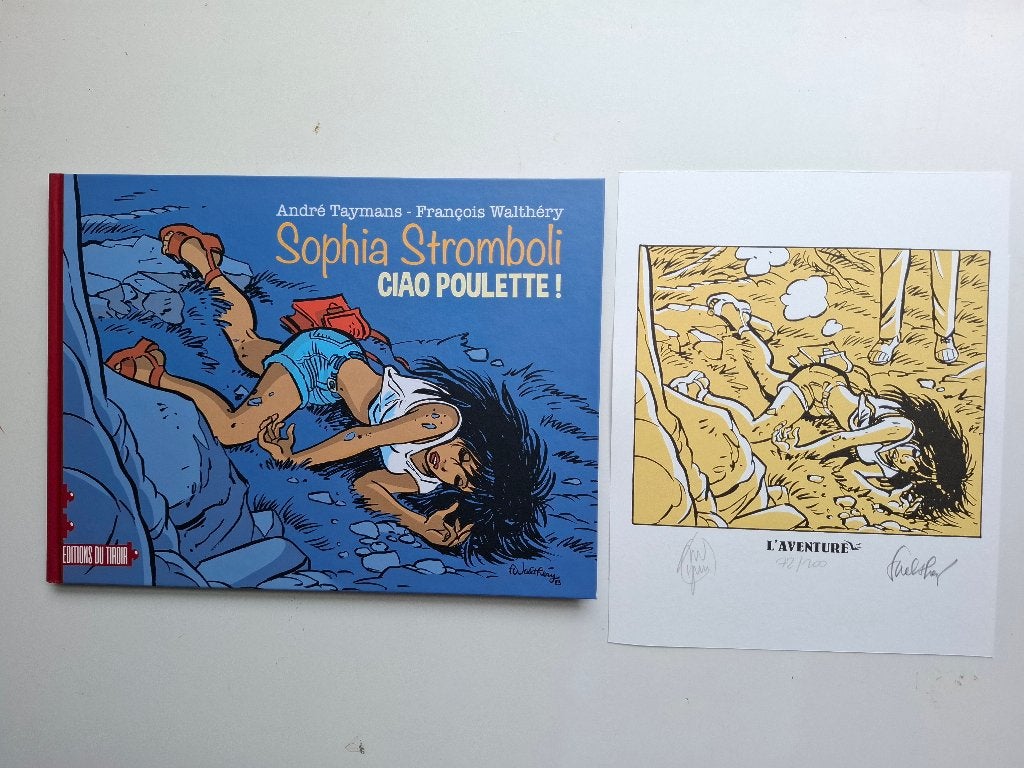 SOPHIA STROMBOLI TOME 1 "CIAO POULETTE" WALTHERY + EX-LIBRIS, Eén stripboek, Ophalen of Verzenden, Zo goed als nieuw