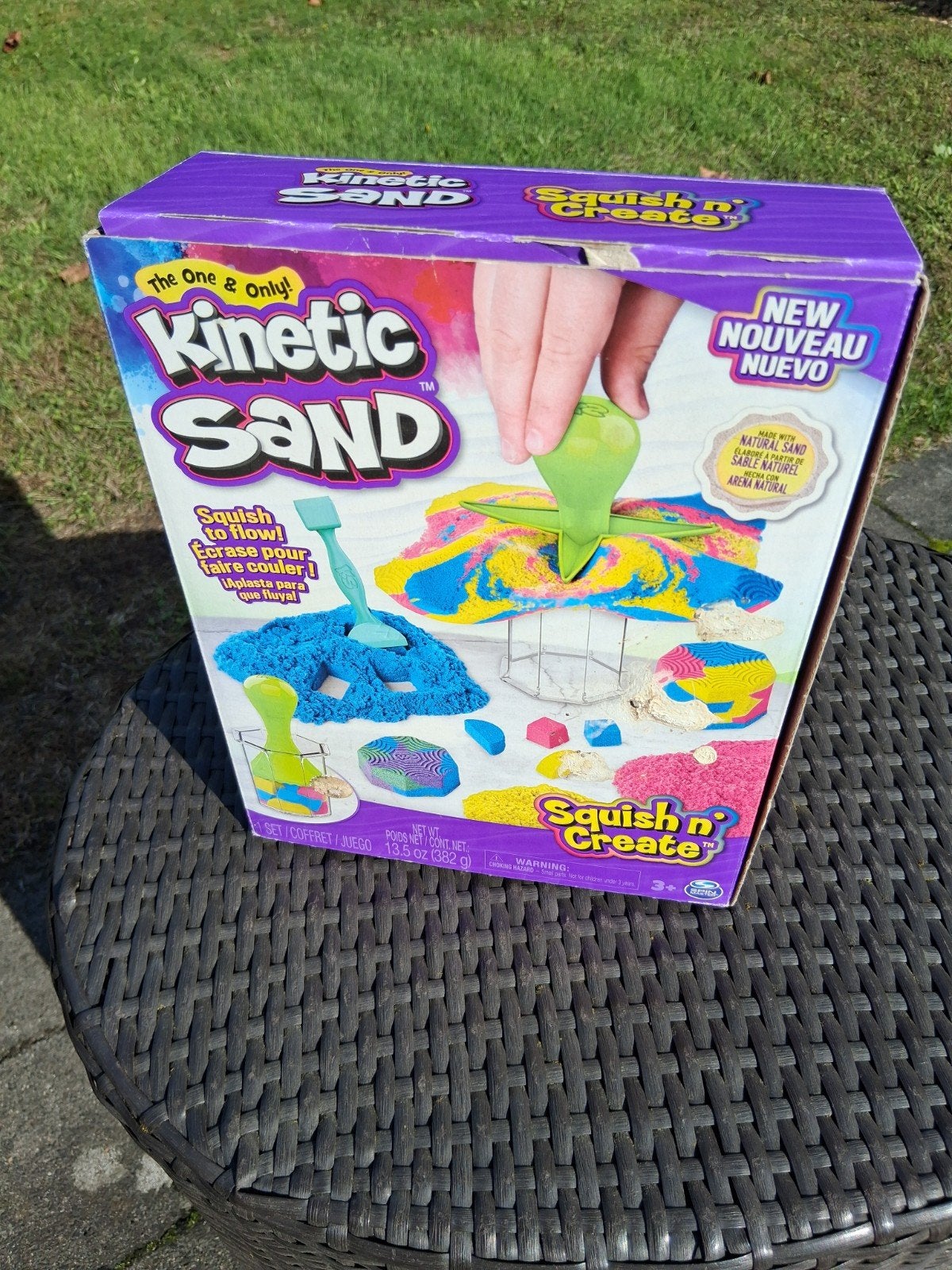 Set Squish N' Create Kinetic Sand zeer verzorgd, Ophalen, Zo goed als nieuw