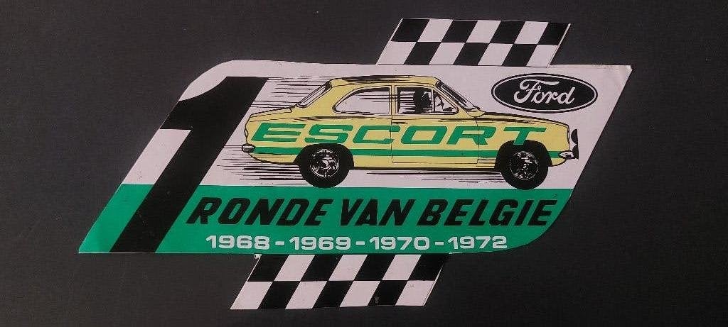 Sticker autocollant rally ford escort 1972 vintage, Envoi, Utilisé