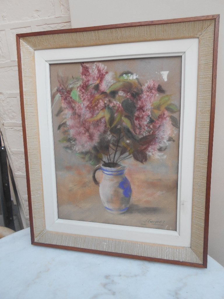 tableau fleurs dans un vase L.Gossens, Antiquités & Art, Enlèvement, Fleurs