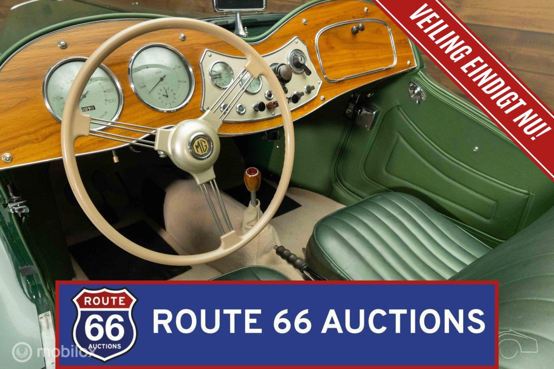 MG TD | 1950 | Route 66 Auctions, Auto's, Zwart, Bedrijf, Handgeschakeld, Overige carrosserie