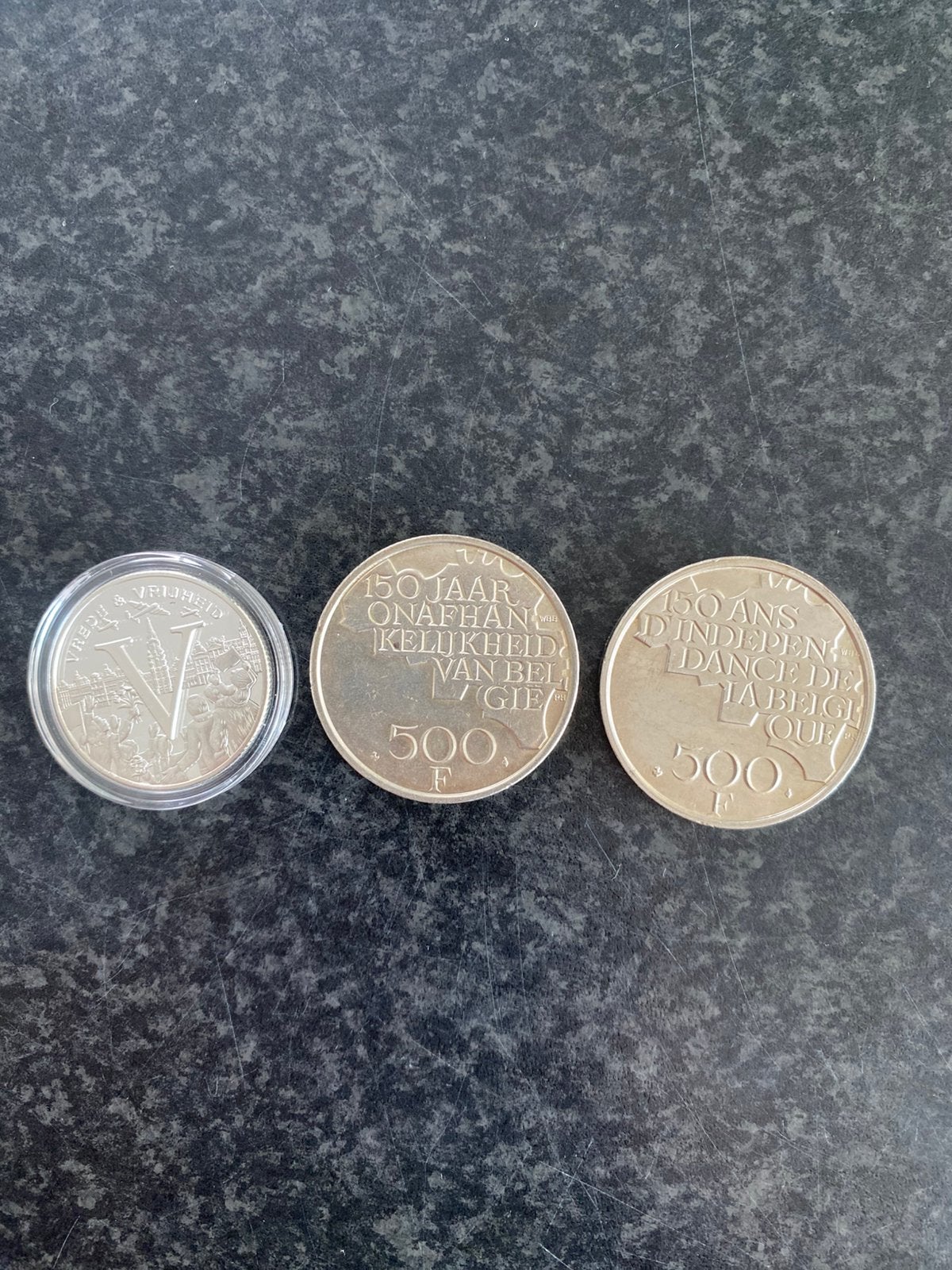 Herdenkingsmunten belgie 150 jaar onafhankelijkheid belgie, Ophalen of Verzenden