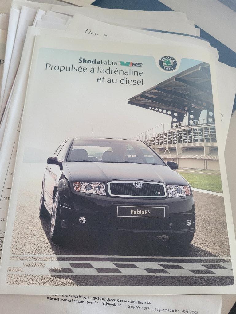 Originele technische fiche Skoda Fabia RS - december 2005, Ophalen, Zo goed als nieuw
