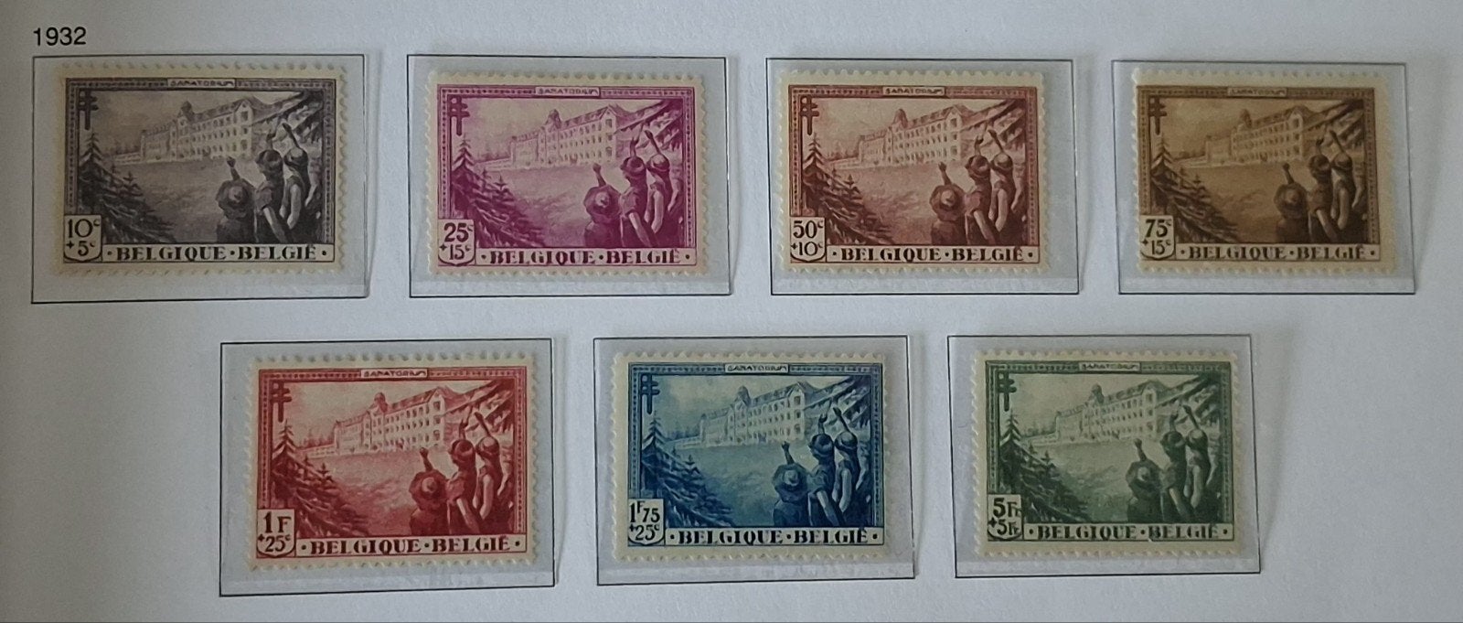 België OBP 356-362 postfris jaar 1932, Postzegels en Munten, Ophalen of Verzenden, Postfris