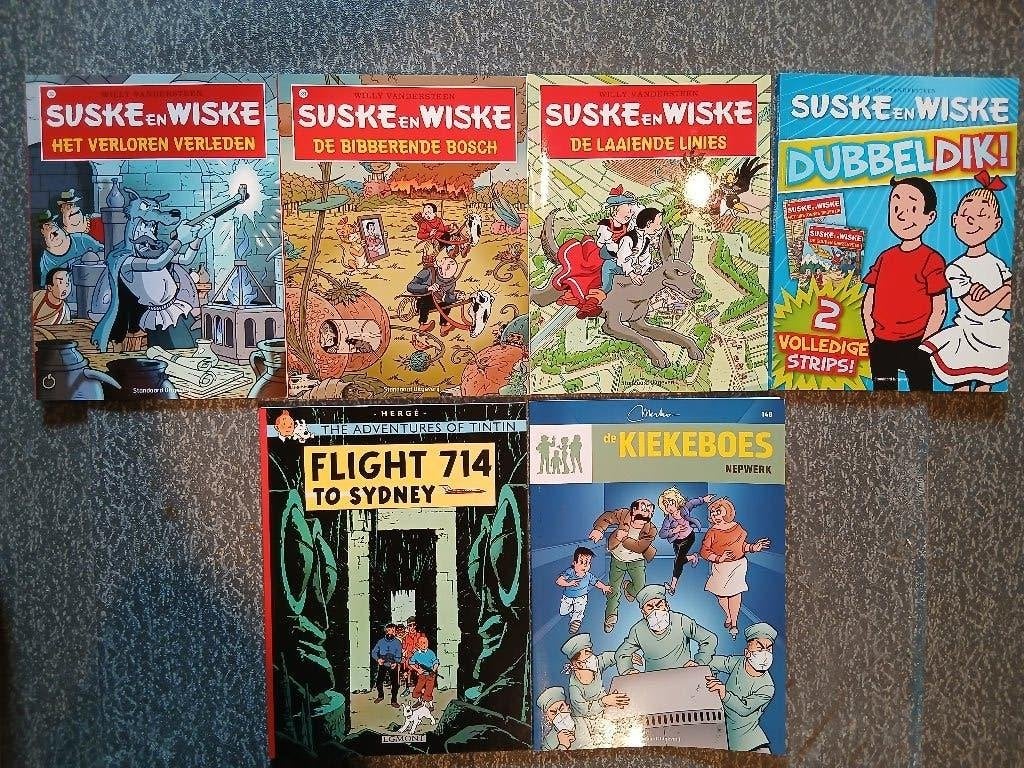 6 strips, waaronder 4 Suske & Wiske, Ophalen of Verzenden, Zo goed als nieuw