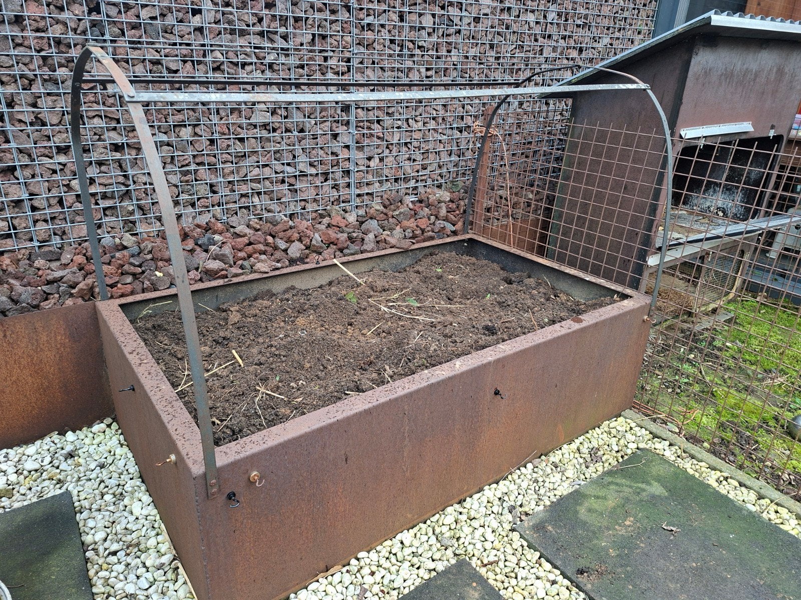 planten bak 3mm staal 150x88x45cm, Ophalen, Gebruikt, 100 cm of meer, Metaal
